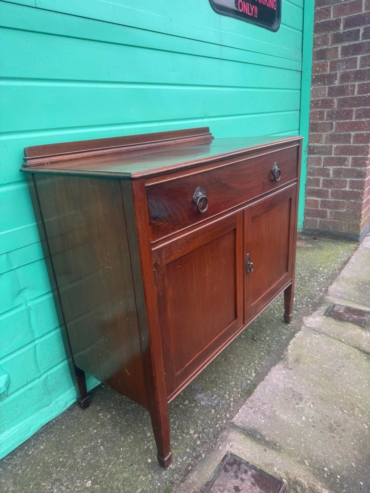 Edwardian Mahogany Sideboard Cupboard Ideal Sink Stand photo for sale