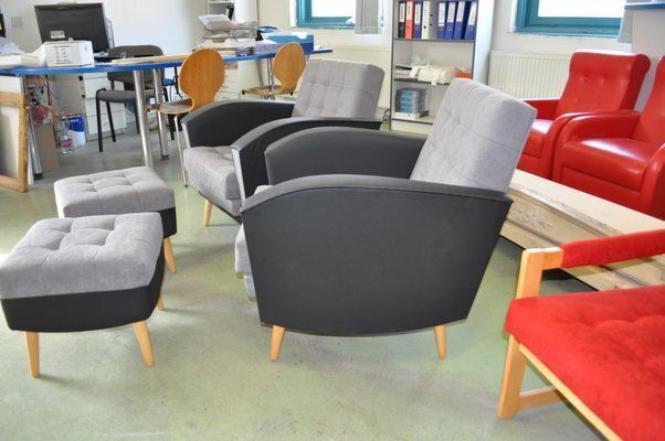 Vintage Armchairs And Ottomans, 1960s, Set Of 4 photo furniture