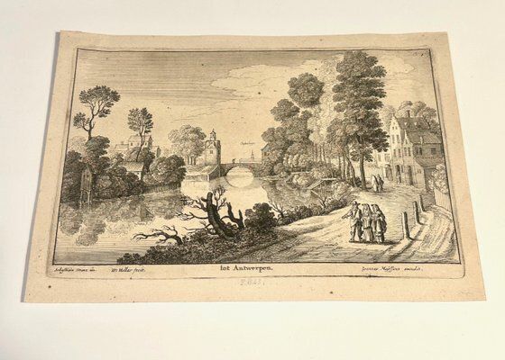 Sebastiaen Vrancx, Wenceslaus Hollar, Antwerp, Copperplate Engraving, 17th Century