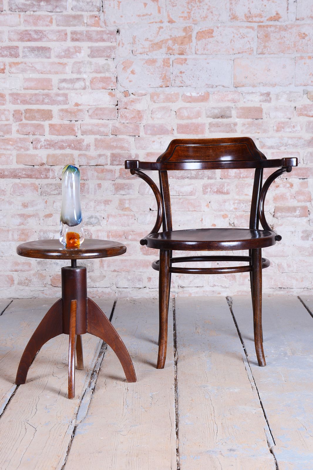 photo furniture Restored Art Deco Chair, Beech Wood, Revived Polish, Czech, 1920s