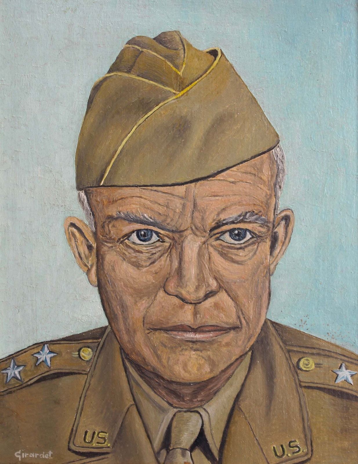 Portrait Of Dwight D. Eisenhower   French School (Circa 1950s) photo for sale