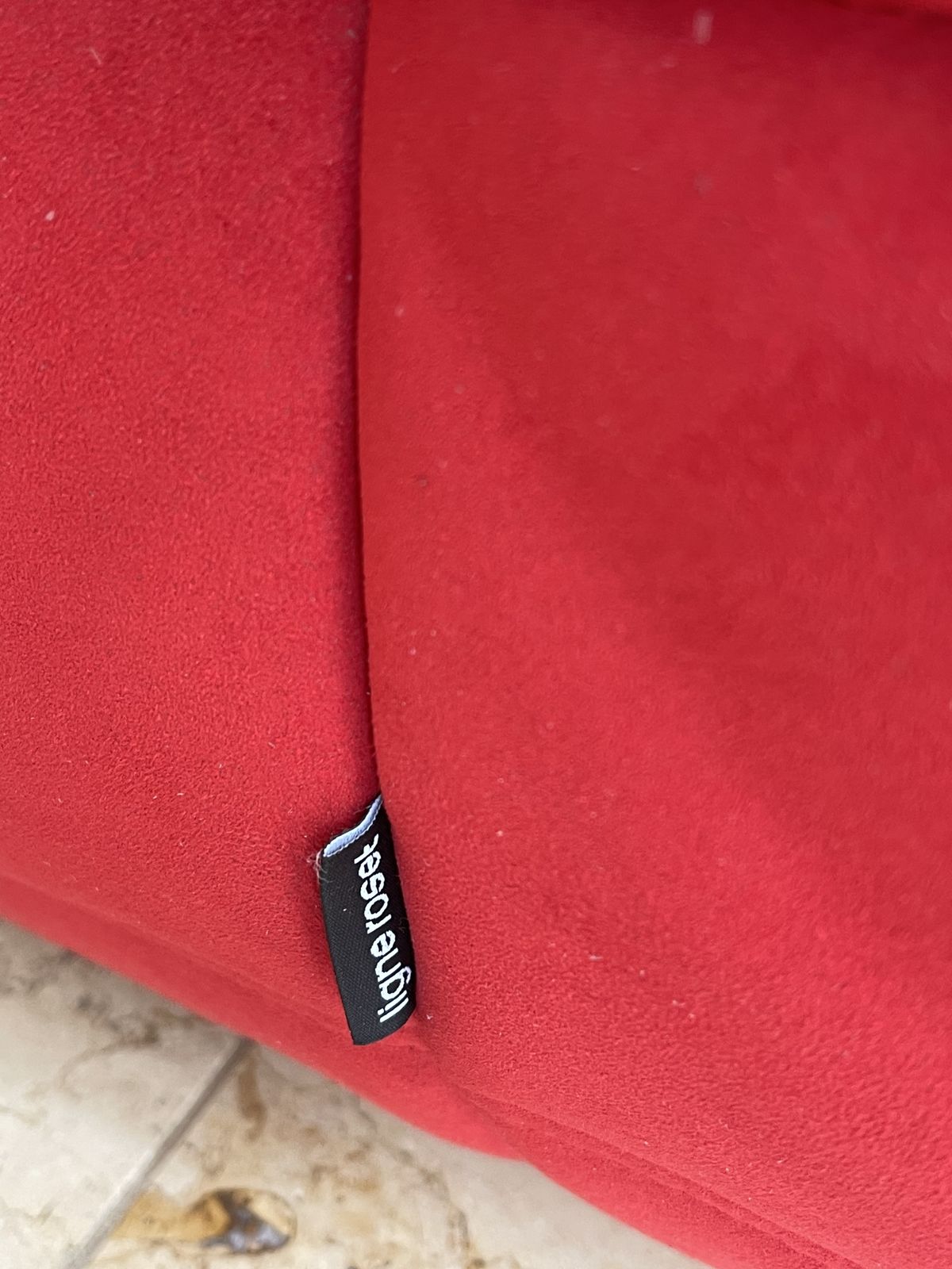 Togo Fireside Chair In Original Red Alcantara photo 1250.0