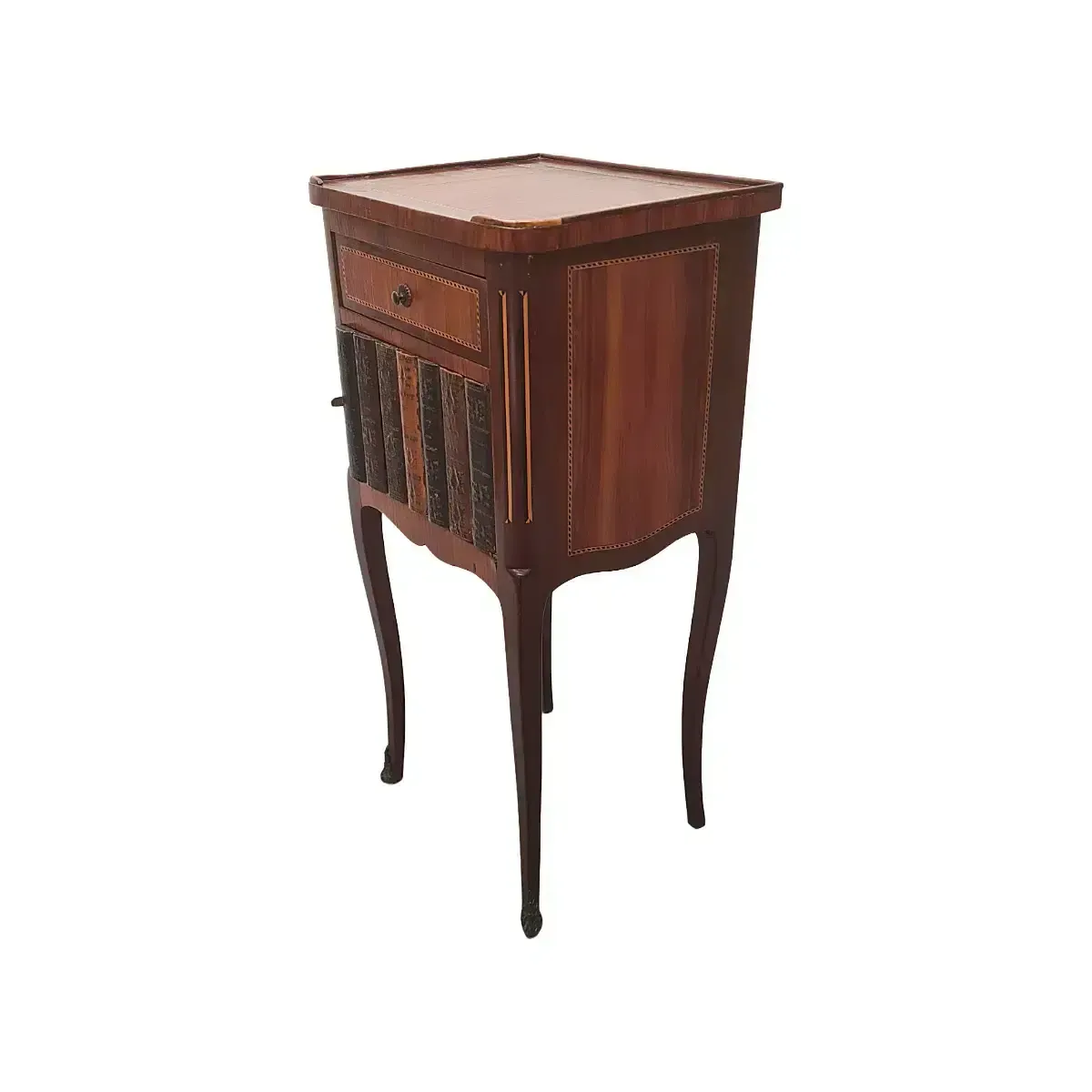 Furniture Antique French Louis XVI Style Bedside Table, From Around 1900 photo