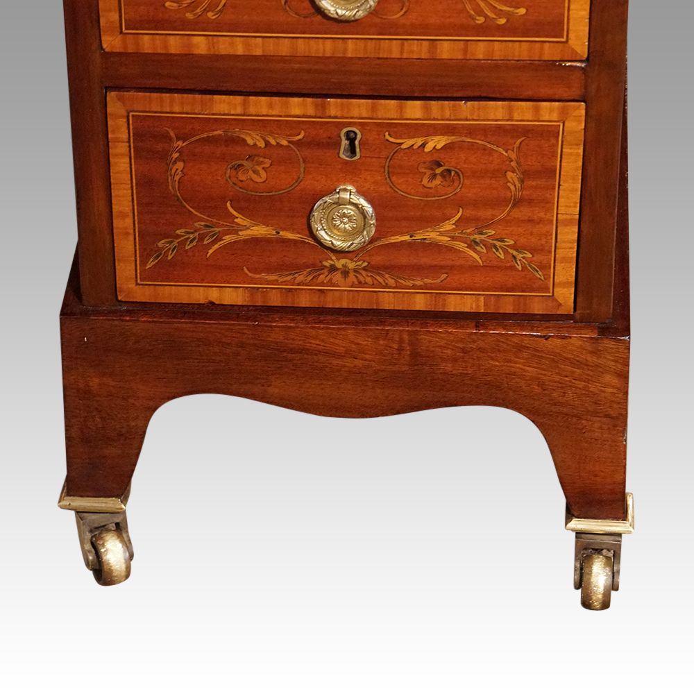 Edwardian Inlaid Mahogany Pedestal Desk photo vintage