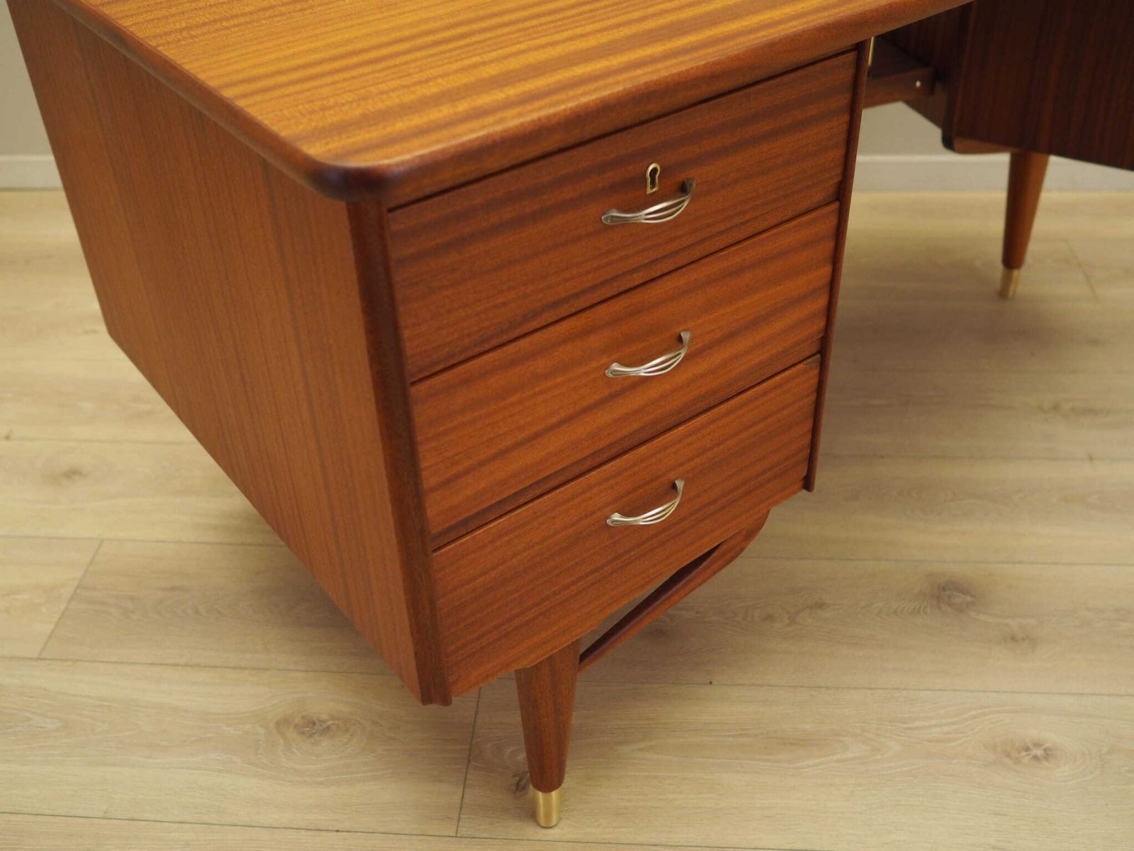 photo for sale Mahogany Desk, Norwegian Design, 1960s, Production: Sola Møbler