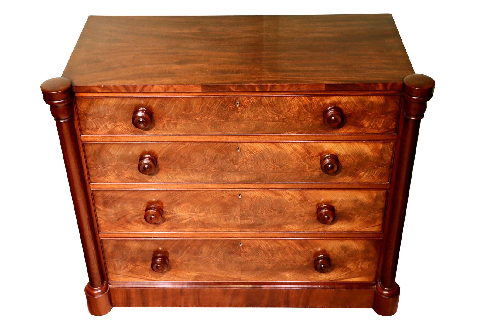 19thc Mahogany Chest Of Drawers photo for sale