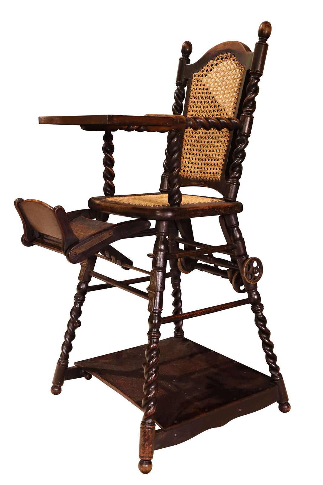 An English Oak Metamorphic Childs High Chair photo furniture