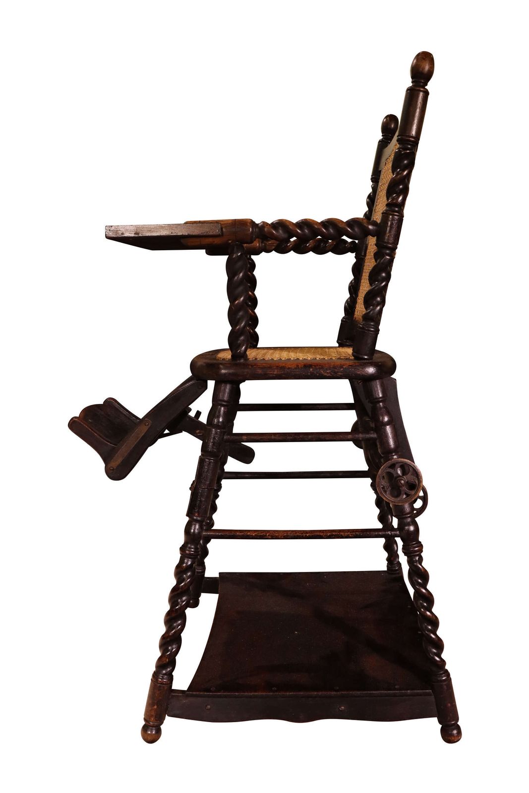 An English Oak Metamorphic Childs High Chair photo vintage