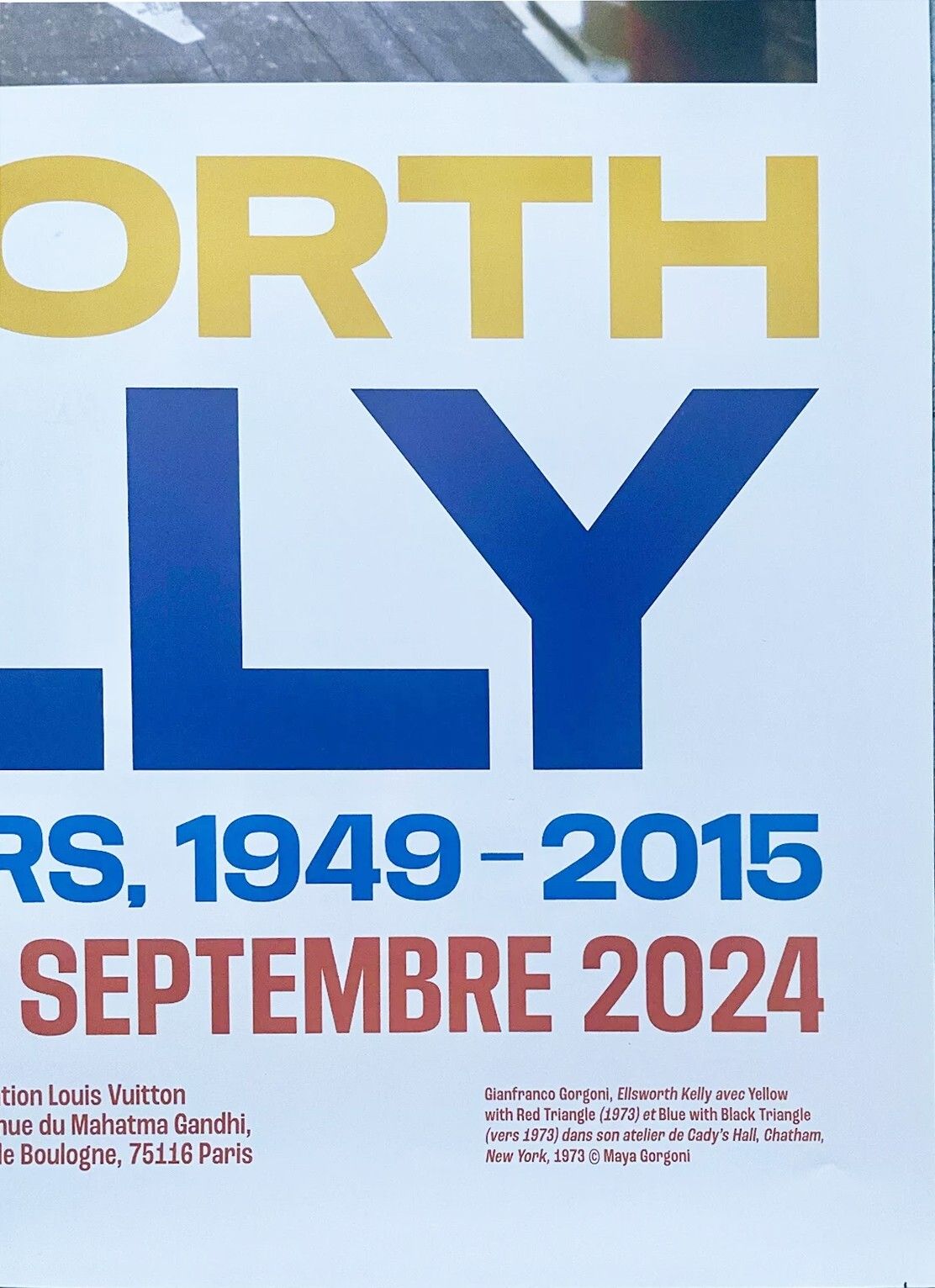 Ellsworth Kelly Official Poster Poster Poster Fondation Louis Vuitton Paris 2024 Art photo for sale