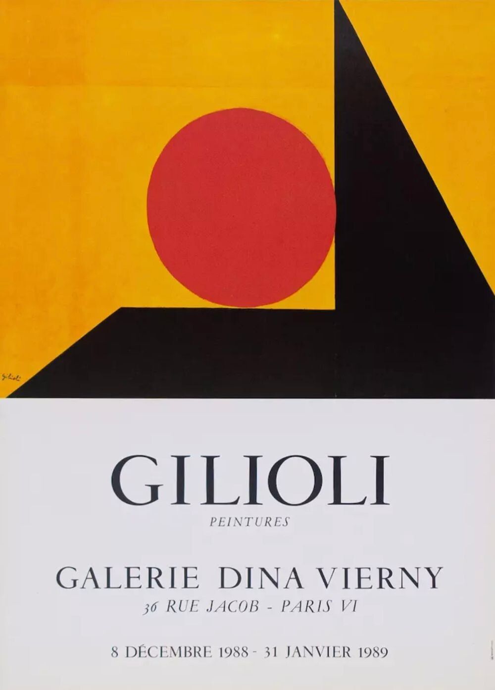 Emilio Gilioli Expo 88 Galerie Vierny Vintage Poster Affiche 61x44 Cm