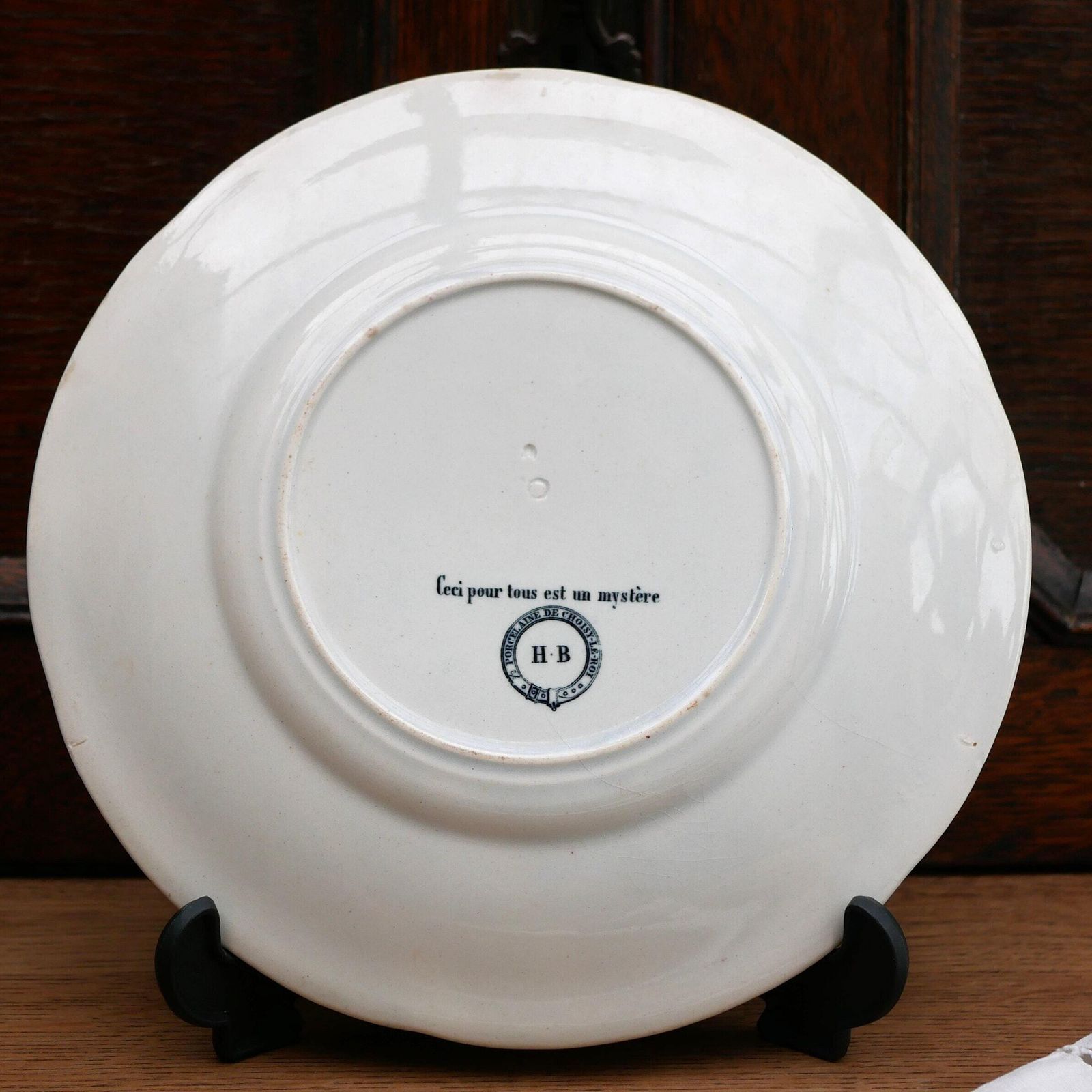 photo for sale Hautin Boulenger Antique French Red Talking Plates Questions And Answers Produced During The Late 1800s Collectable And Decorative Plates