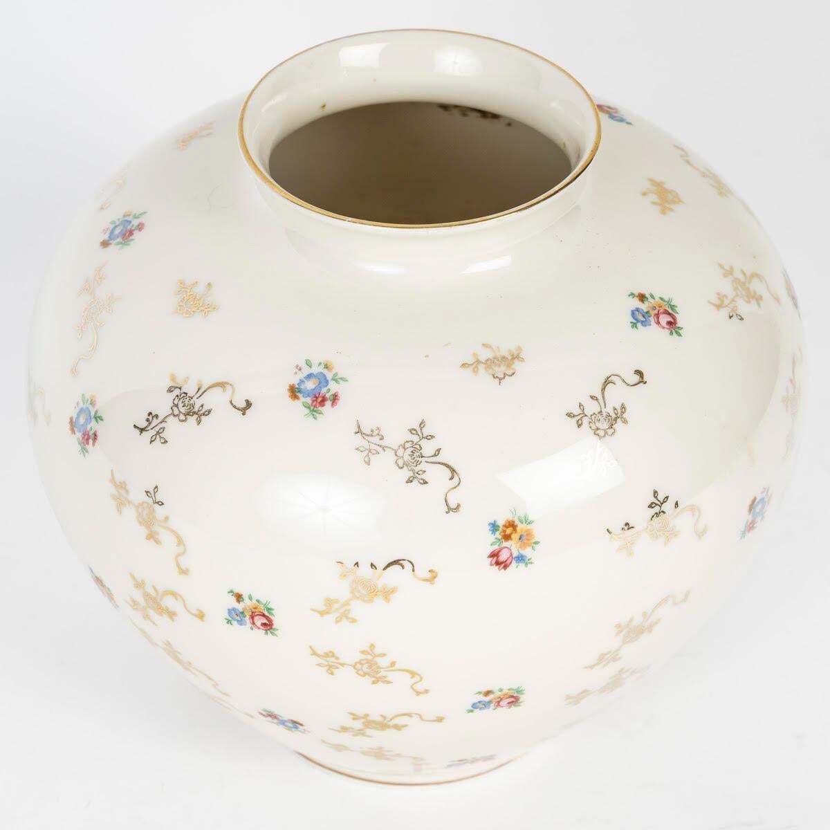 German Porcelain Boulle Vase, 20th Century. photo 359.0
