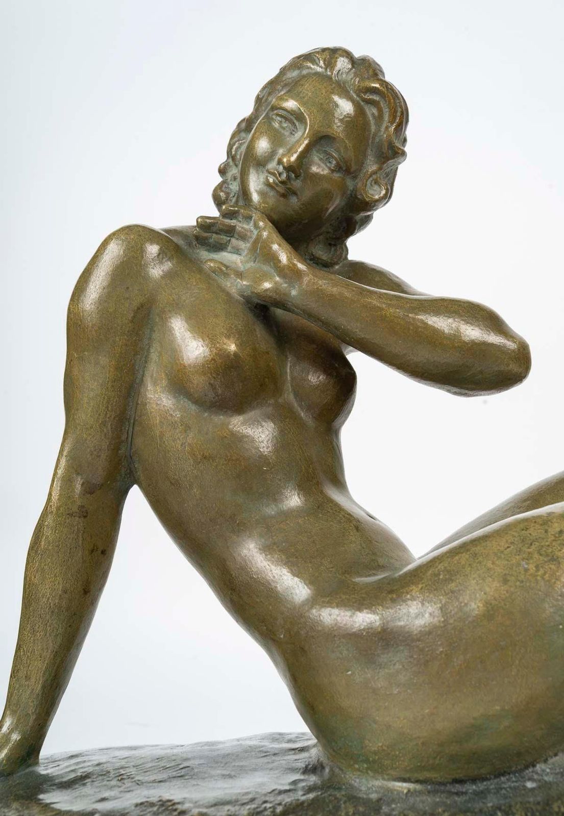 Bronze Sculpture Of A Nude Woman, Signed Cipriani, Early 20th Century. photo vintage