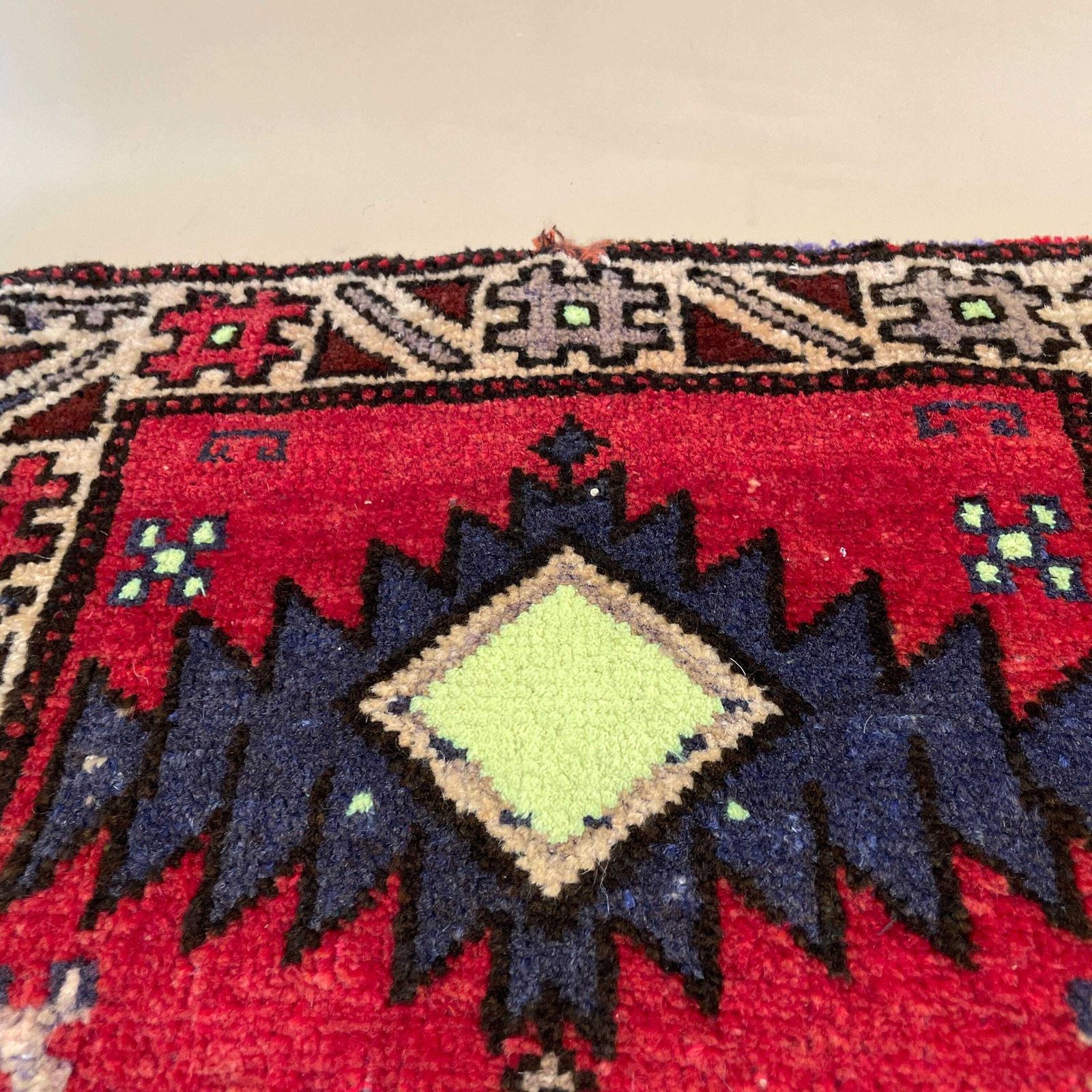 Antique Kilim Cushion Moroccan Rug Carpet Bolster Pillow Handwoven Handmade Woven Traditional Mat Fabric 44x50cm Scatter Vintage Old photo Textiles