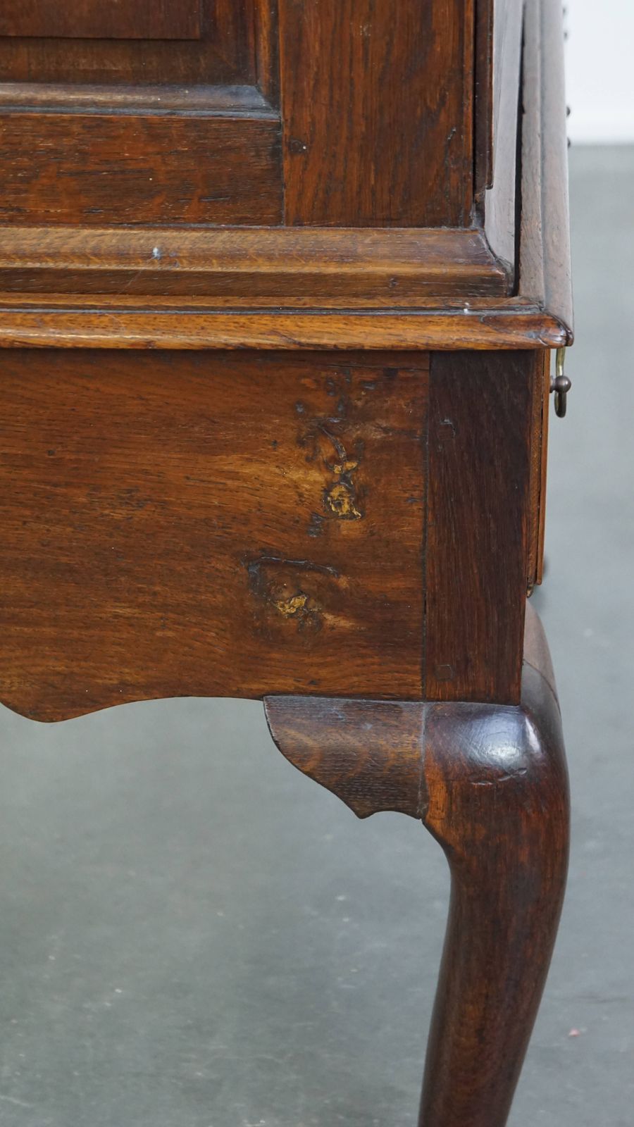 Furniture Beautiful, Charming Early 18th Century English Oak Cabinet/ Chest On Stand/ Highboy photo