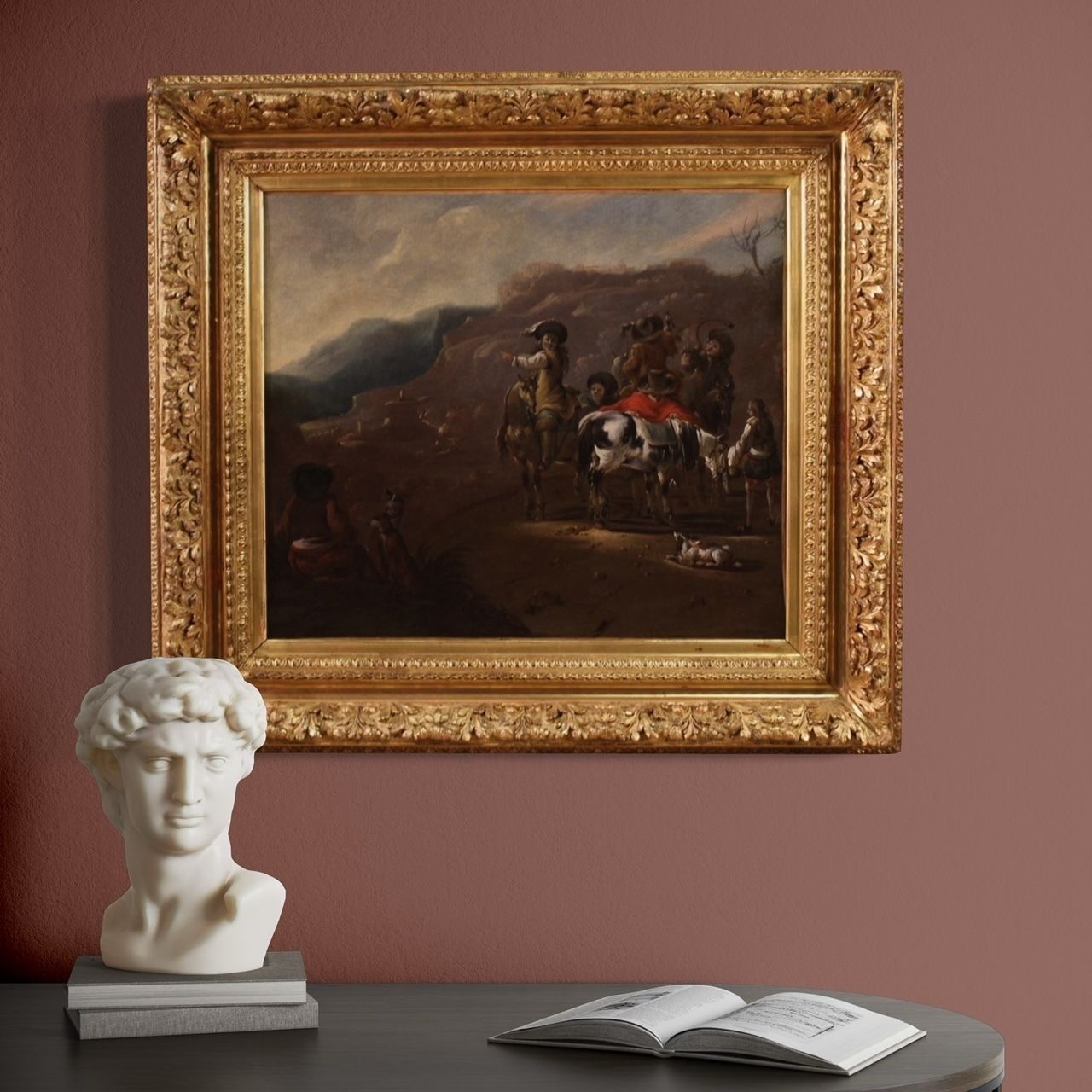 Flemish Painting From The 17th Century, Hunting Scene photo 6100.0