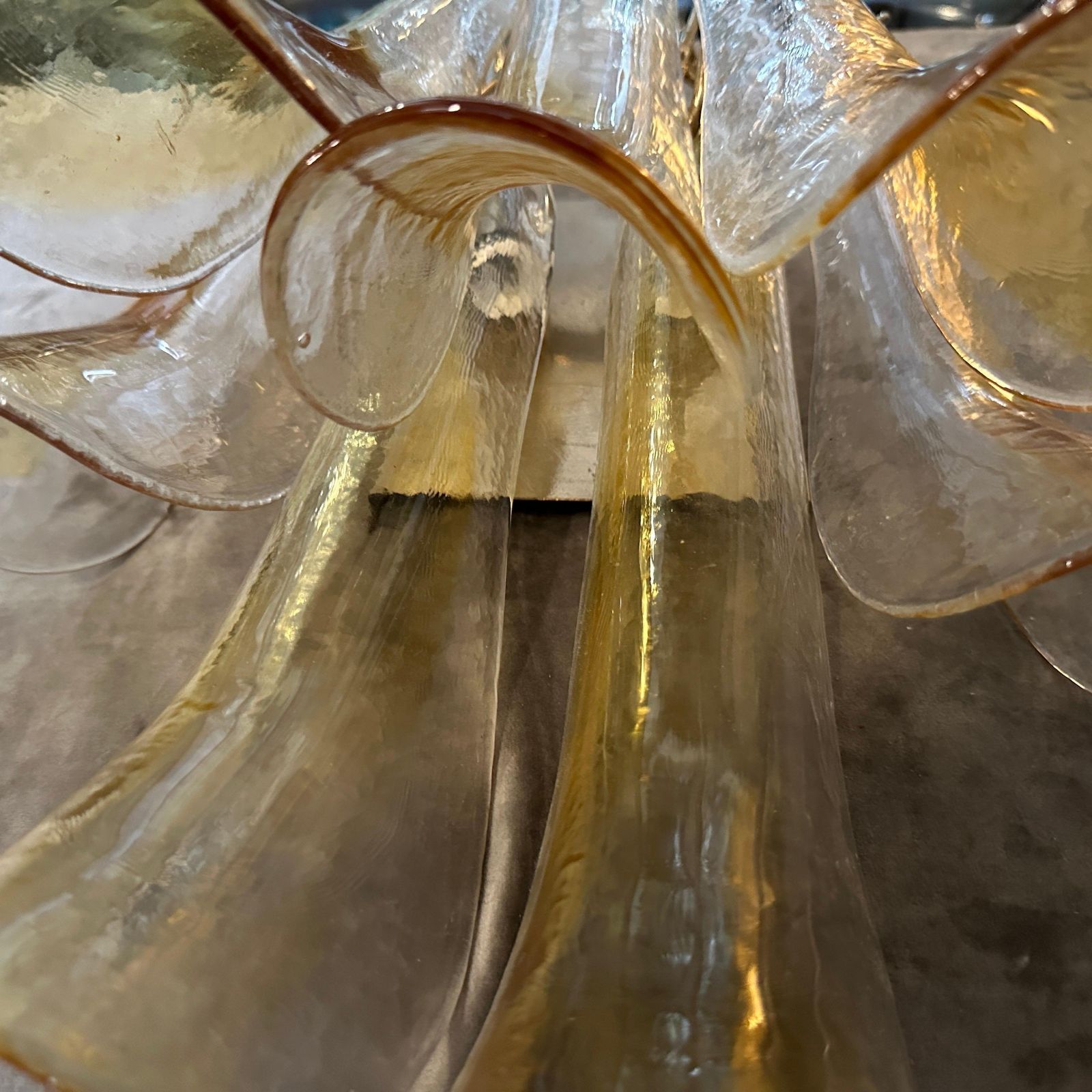 photo furniture Four 1970s Mid Century Modern Murano Glass Petal Wall Sconces By La Murrina
