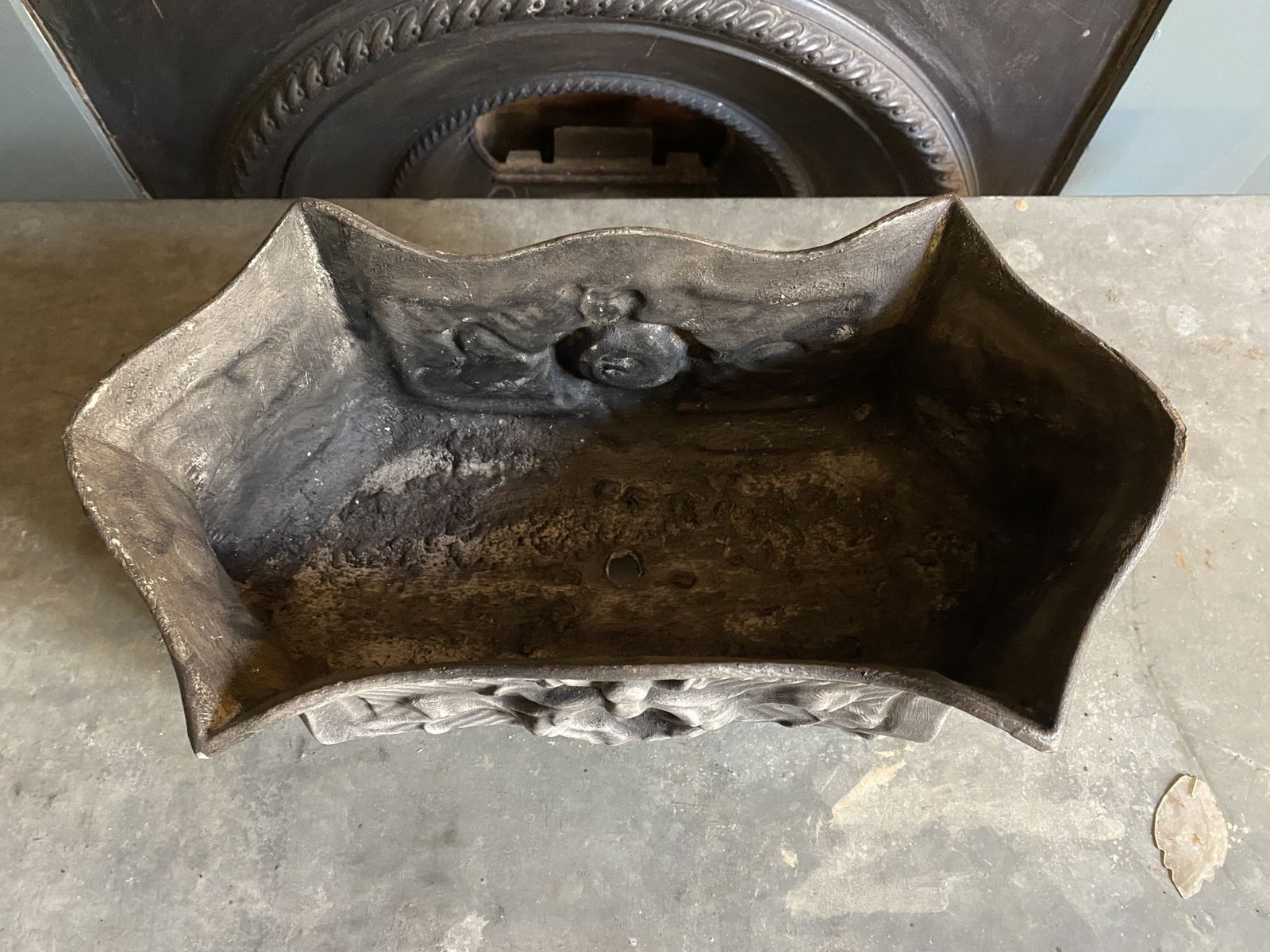 Pair Of French Deco Cast Iron Planters photo vintage