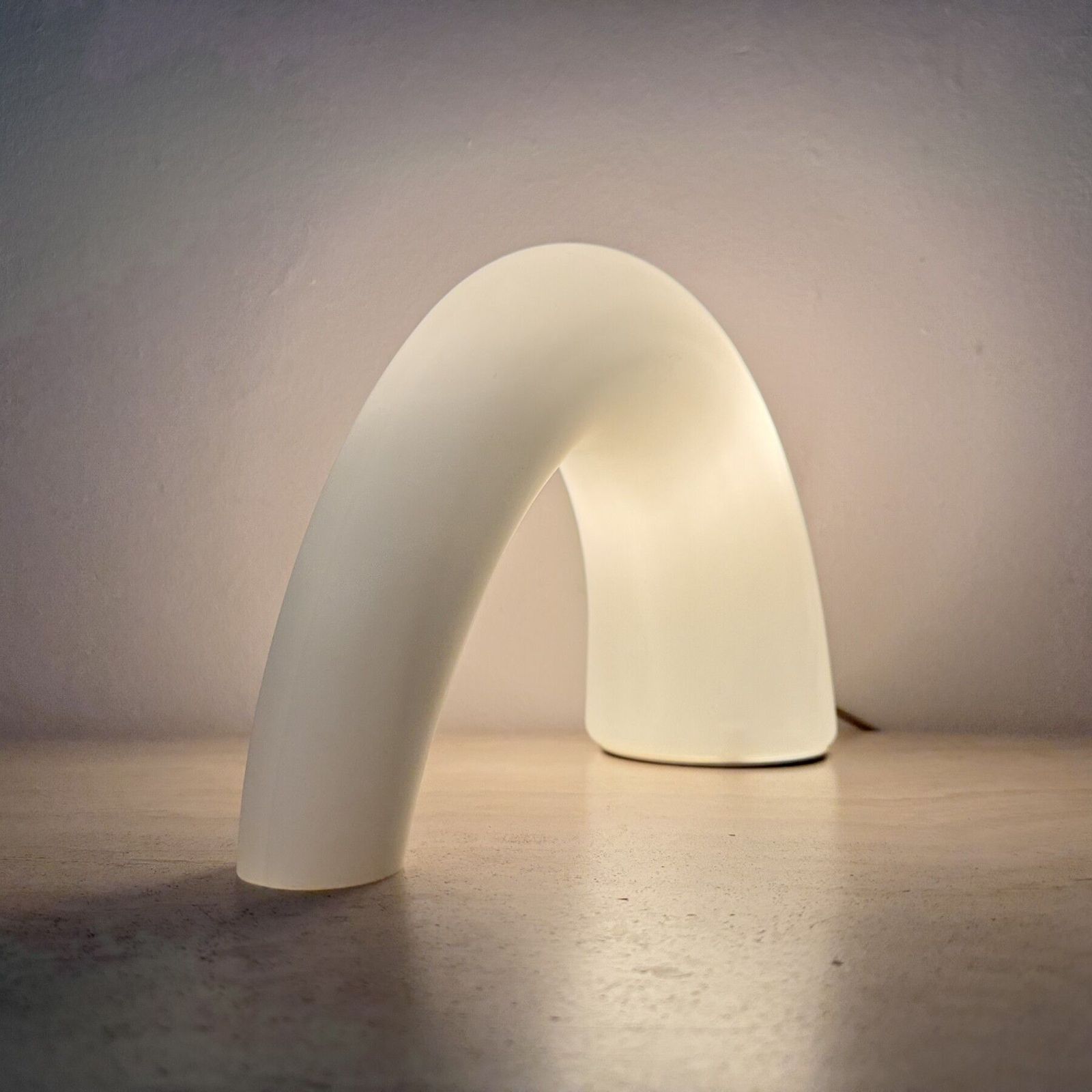 Fontana Arte Thor Glass Table Lamp , 1980s Italy photo furniture