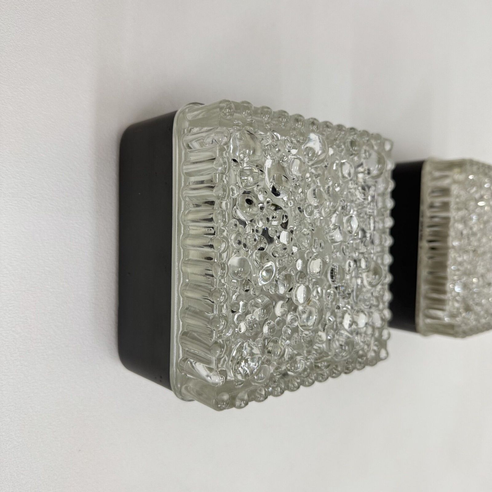Set Of 2 Staff Leuchten Bubble Glass Wall Lamps , 1970s Germany photo Lighting