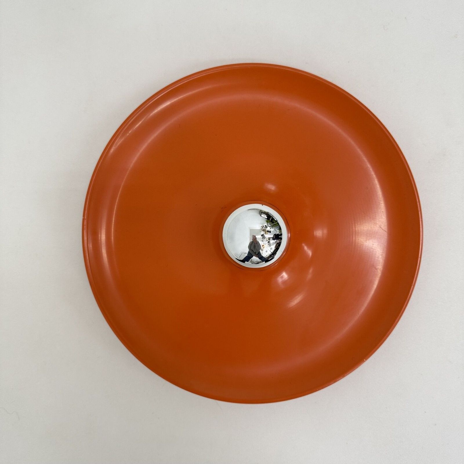 Mid Century Design Honsel Orange Space Age Disc Lamp , 1970s Attributed To Charlotte Perriand For Les Arcs photo furniture