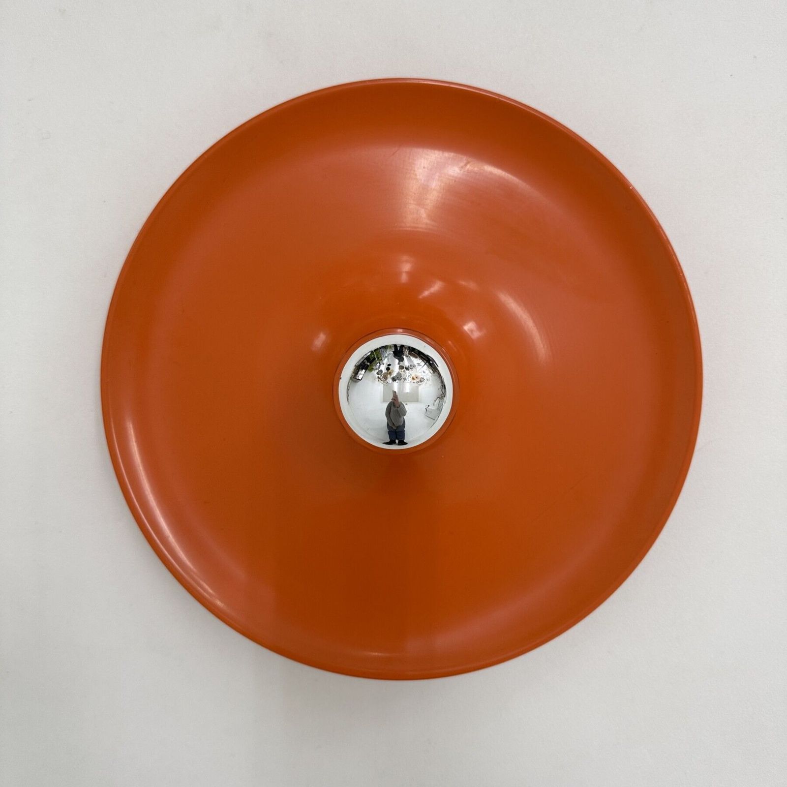 Mid Century Design Honsel Orange Space Age Disc Lamp , 1970s Attributed To Charlotte Perriand For Les Arcs photo 479.0