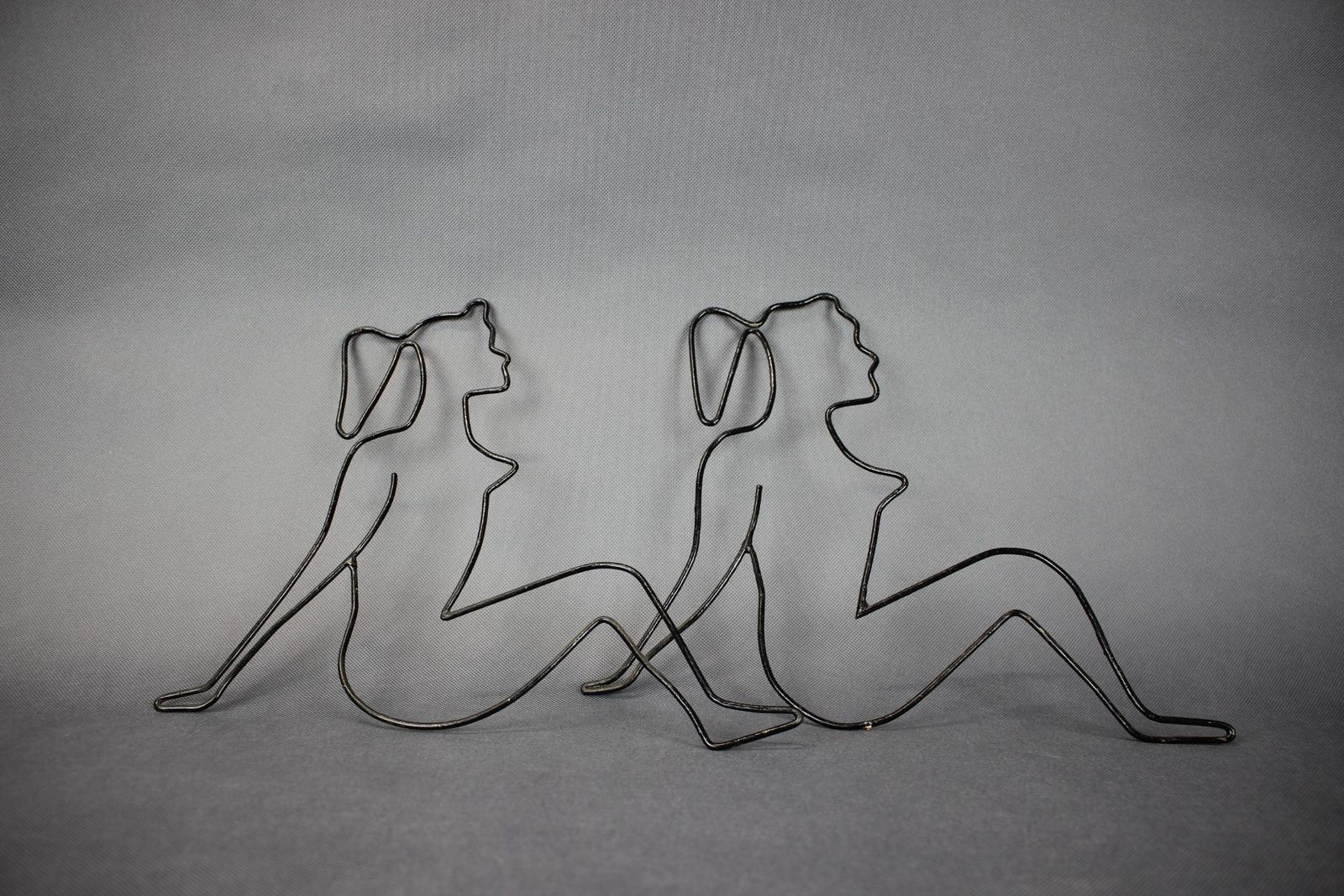 Set Of 2 Woman Wall Decoration, 1950s photo furniture