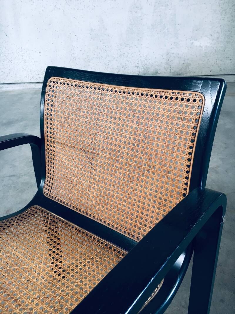 1970's Italian Design Bentwood & Webbing Armchair photo vinterior