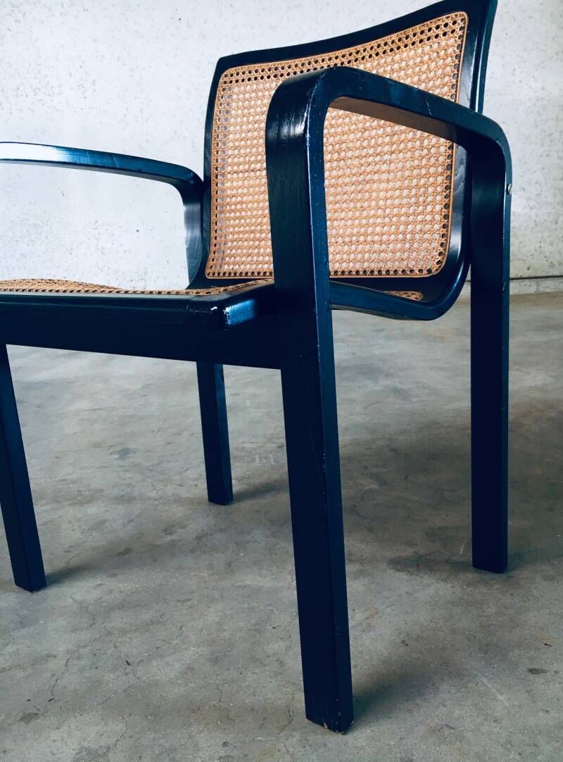 1970's Italian Design Bentwood & Webbing Armchair photo vintage