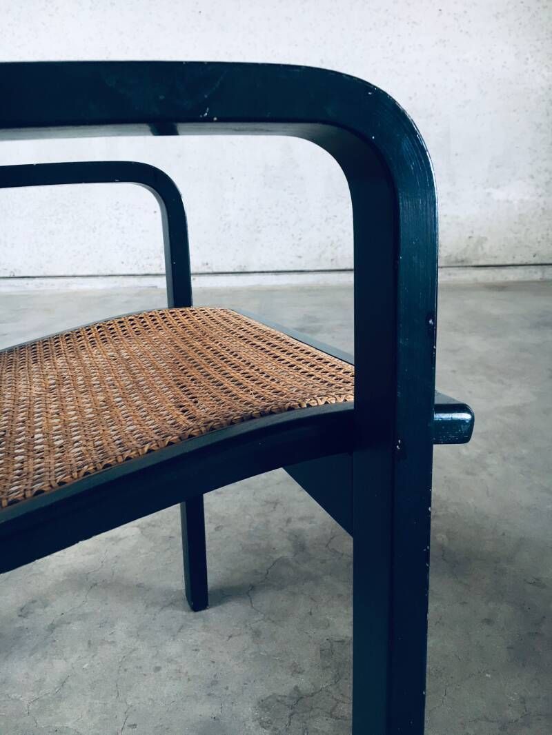 600.0 1970's Italian Design Bentwood & Webbing Armchair photo