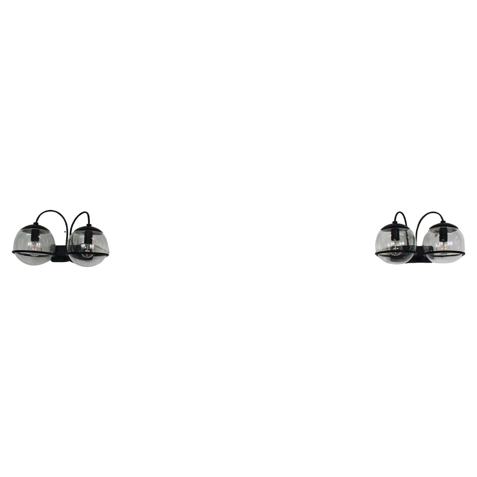 Gino Sarfatti Set Of Two Black Wall Lamps 238/2 By Arteluce 1960s photo furniture