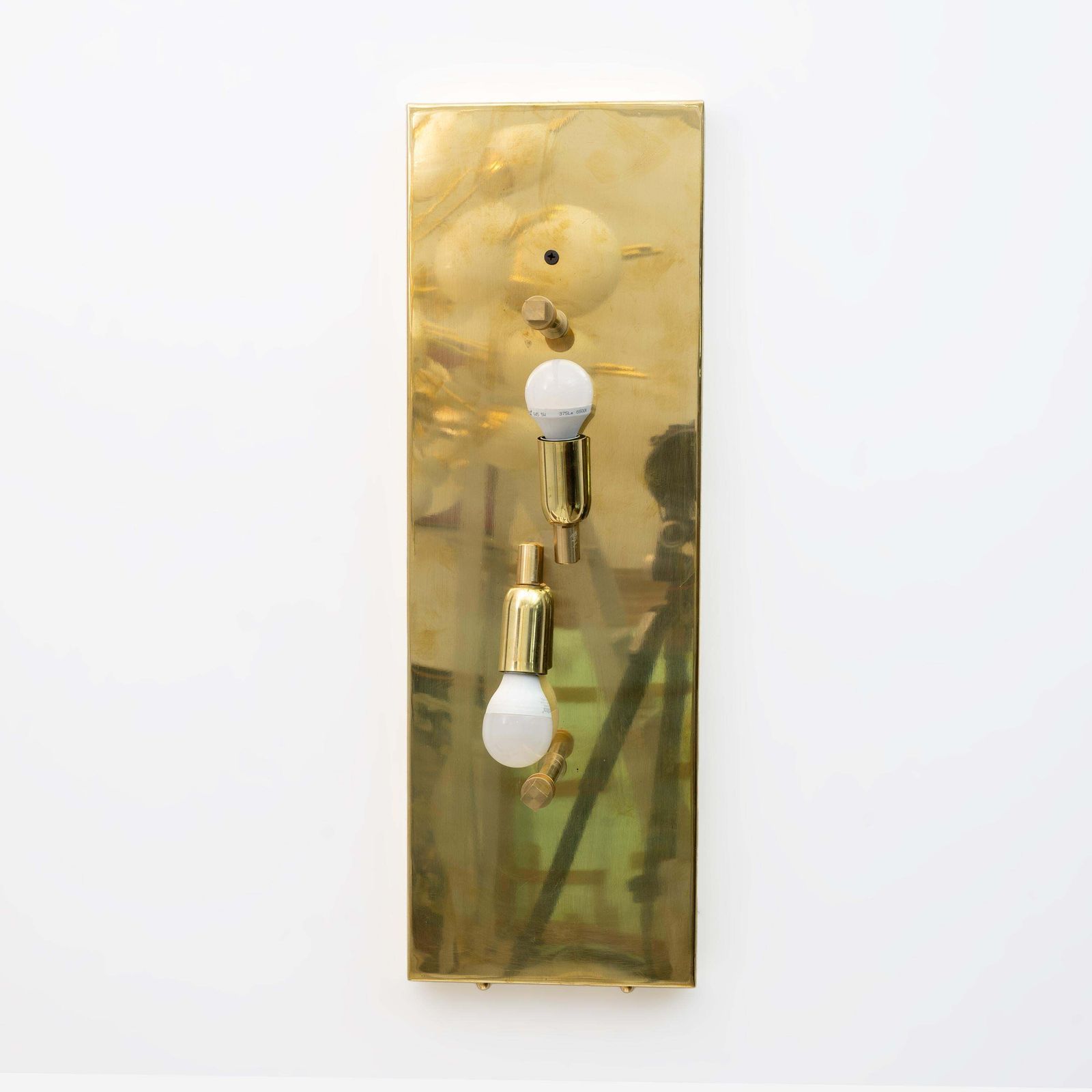 Lighting Pair Of Mazzega Style Amber Murano Glass And Brass Sconces photo
