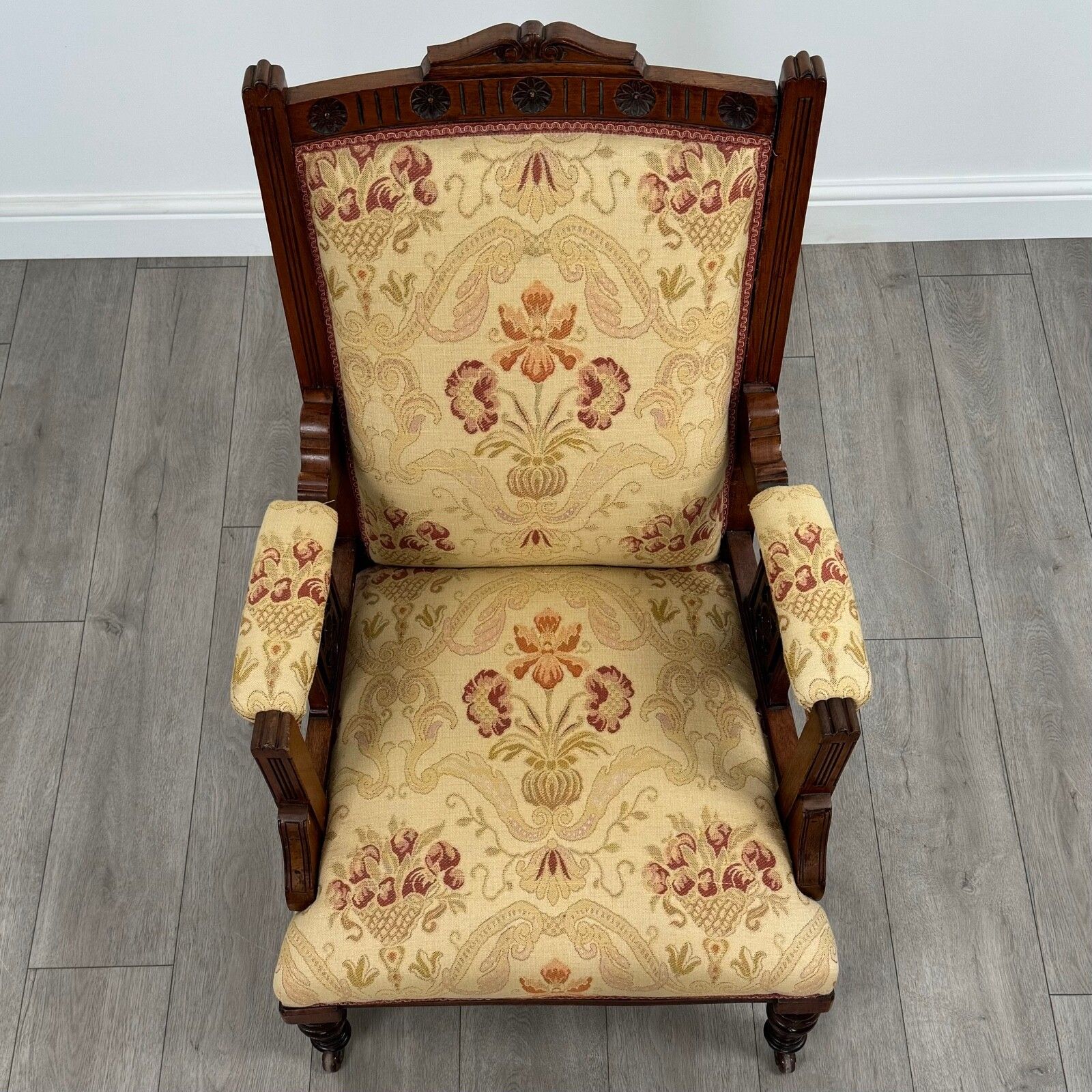 photo buy Antique 20th Century Good Quality Armchair In Mahogany