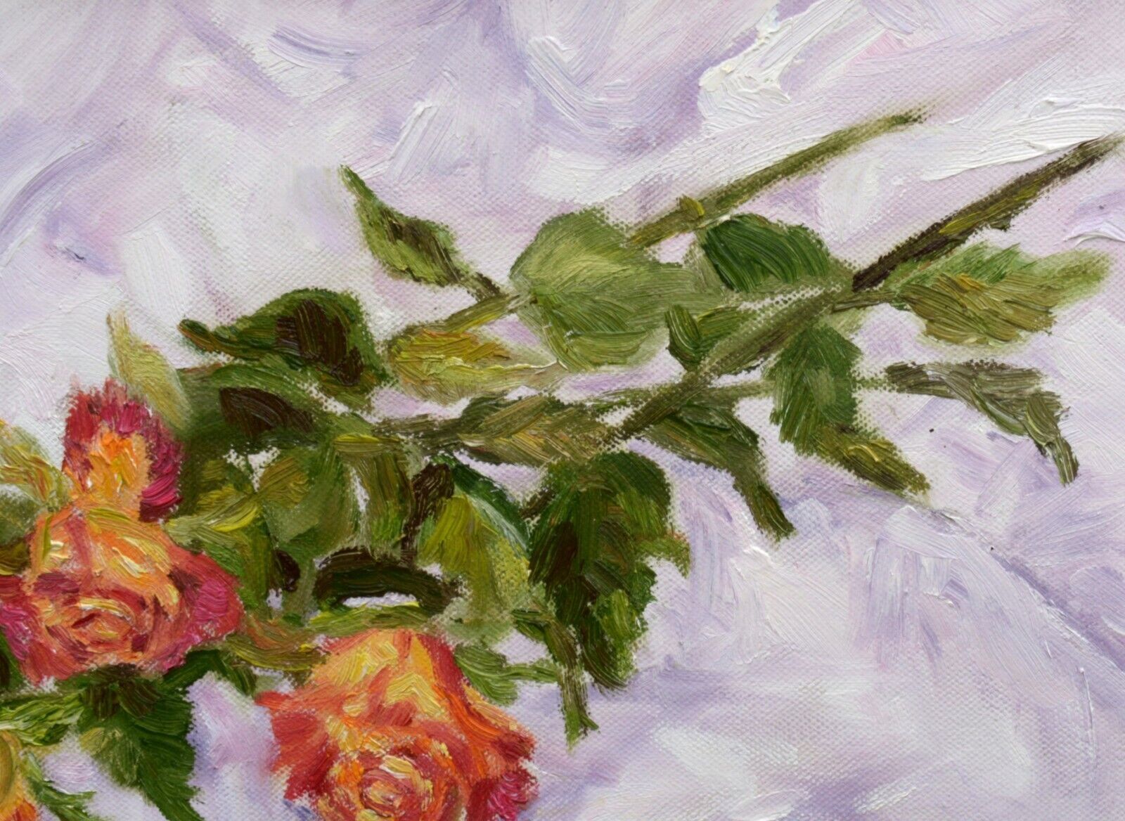 Roses Floral Still Life Oil Painting Signed Framed Original  Andi J Lucas photo vinterior