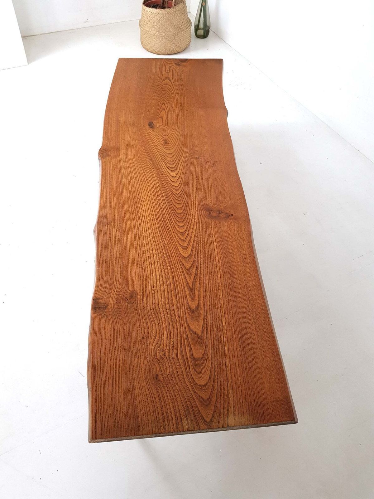 Vintage Coffee Table / Tv Stand   Mid Century Danish Influence Retro   Solid Oak photo for sale