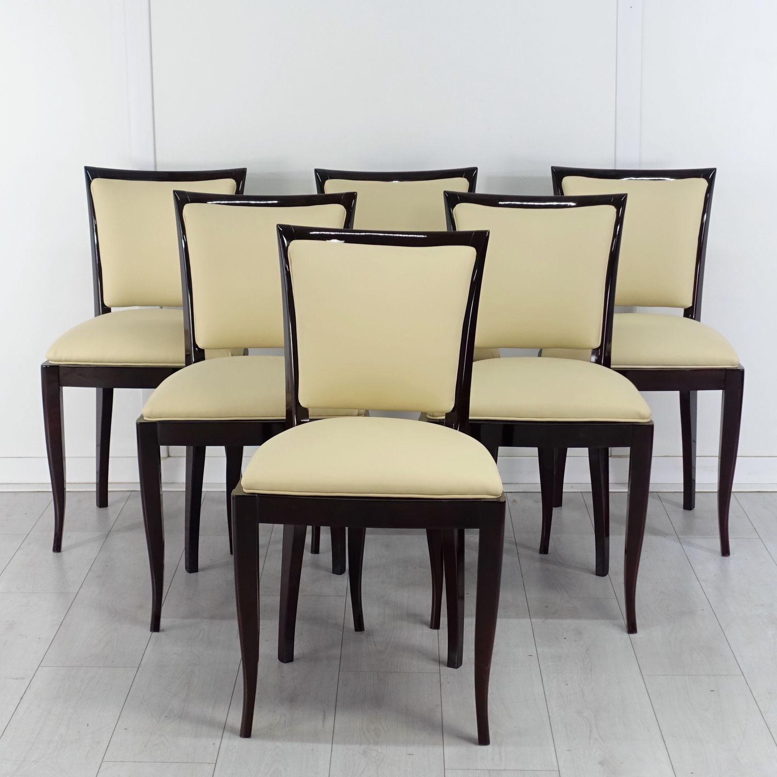 Set Of 6 Art Deco Dining Chairs French 1930’s photo 1700.0