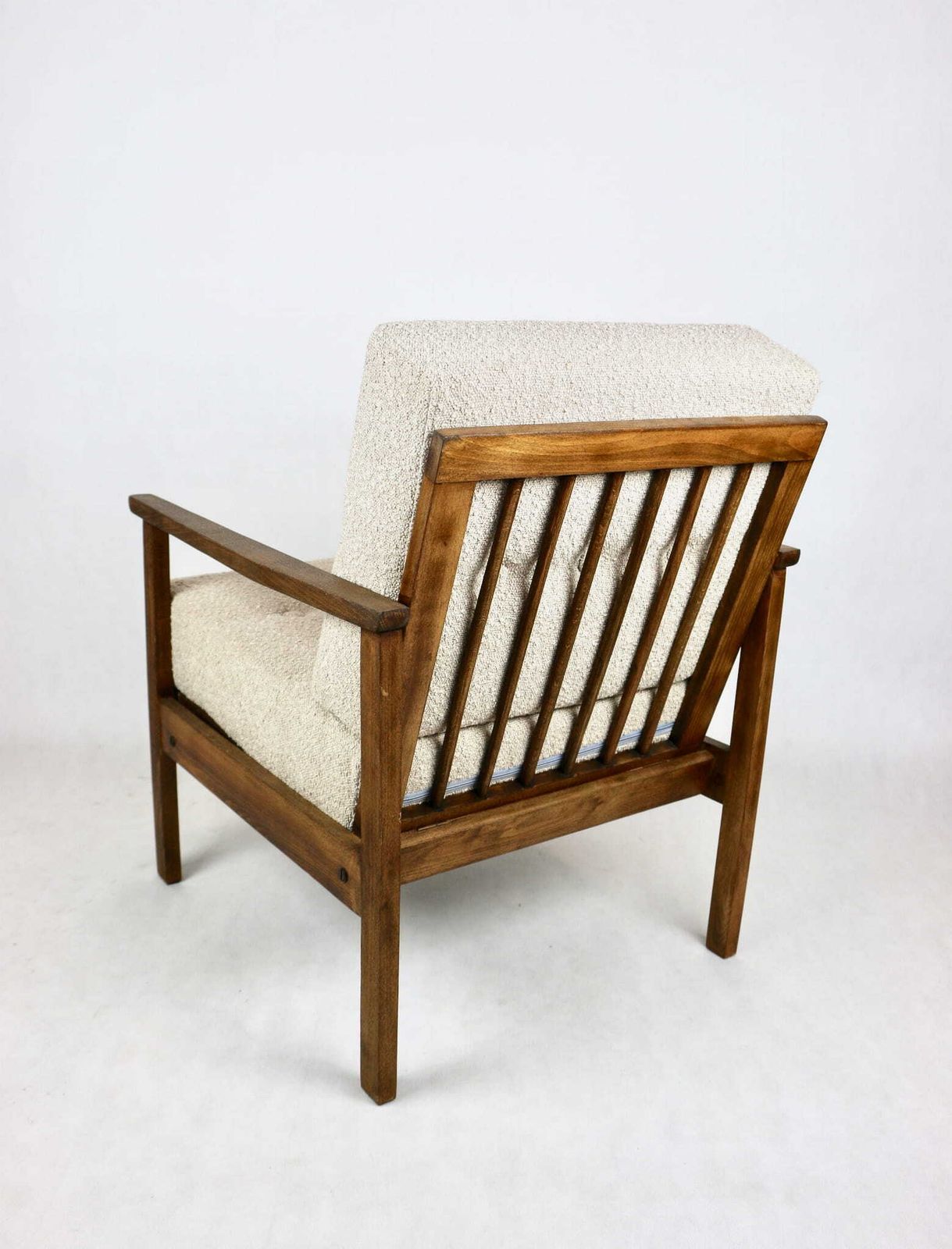 Vintage Loft Beige Boucle Armchair With Removable Cushions   2 Pieces Available photo 444.0