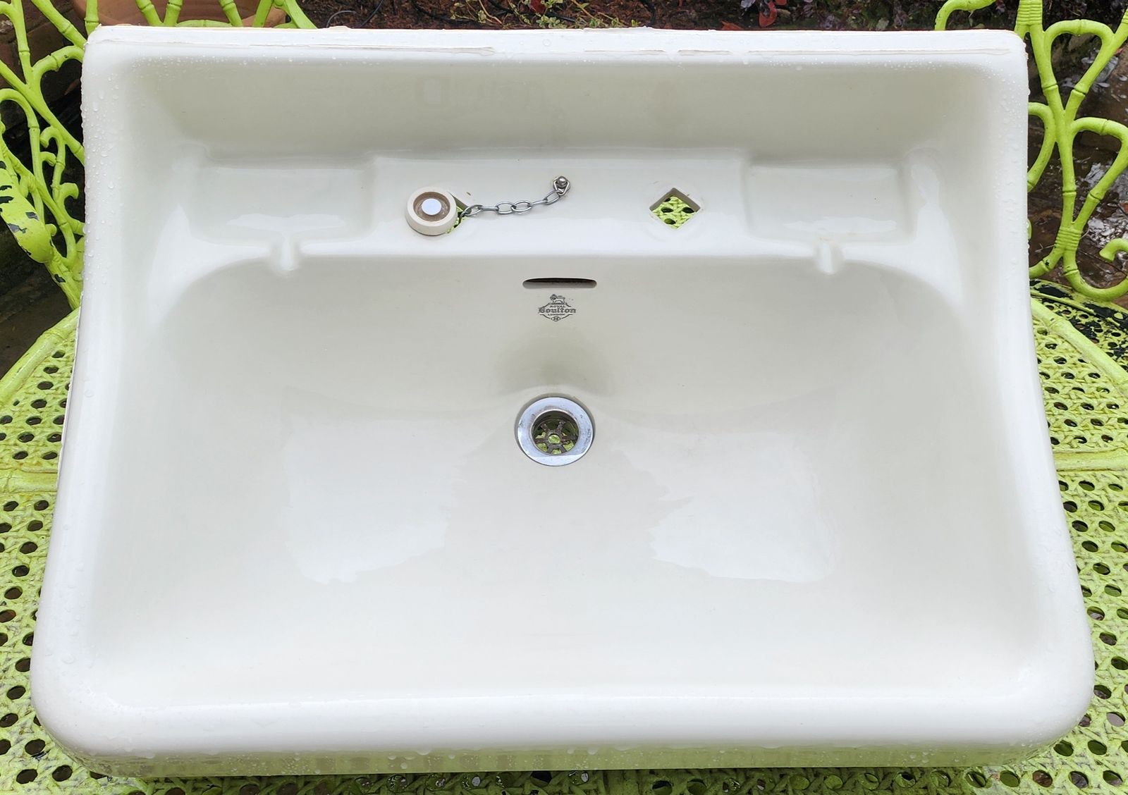 Royal Doulton Vintage 1920's Sink With Wrought Iron Surround photo furniture