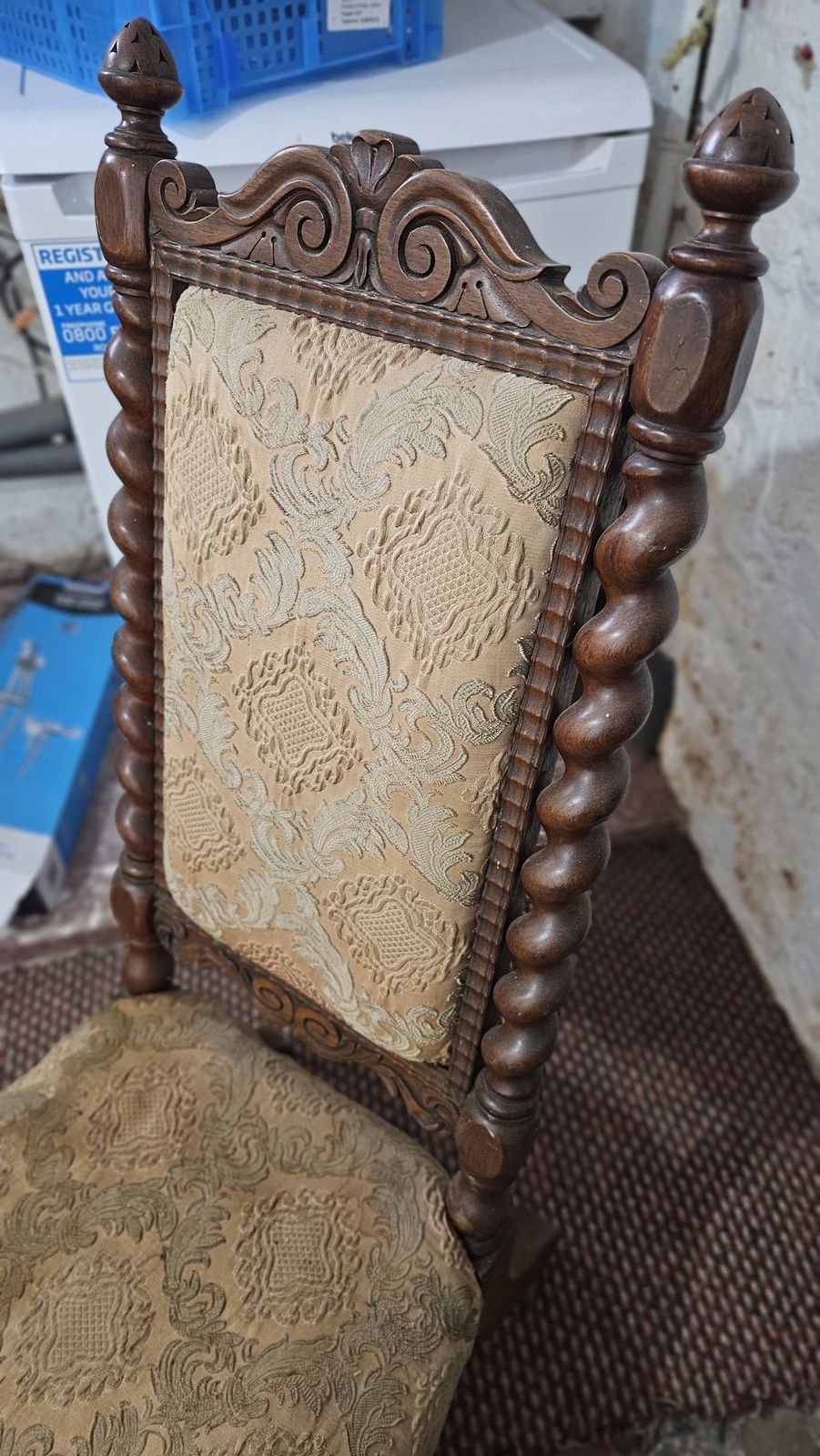 Prie Dieu Chair With Barley Twists   Refurbishment Project photo 80.0