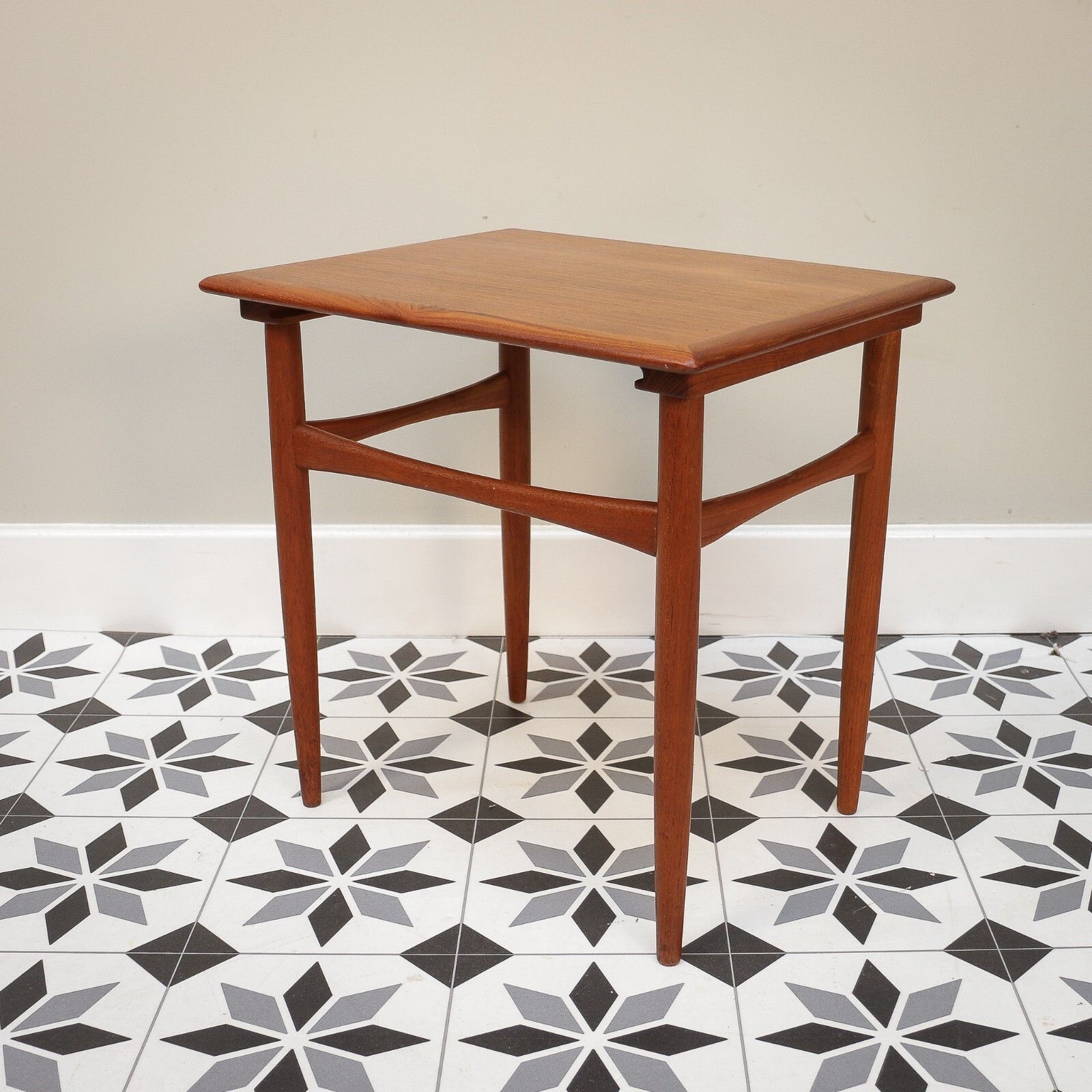 385.0 Mid Century Nest Of Tables In Teak Kai Kristiansen Mimi Set For Skovmand & Andersen photo
