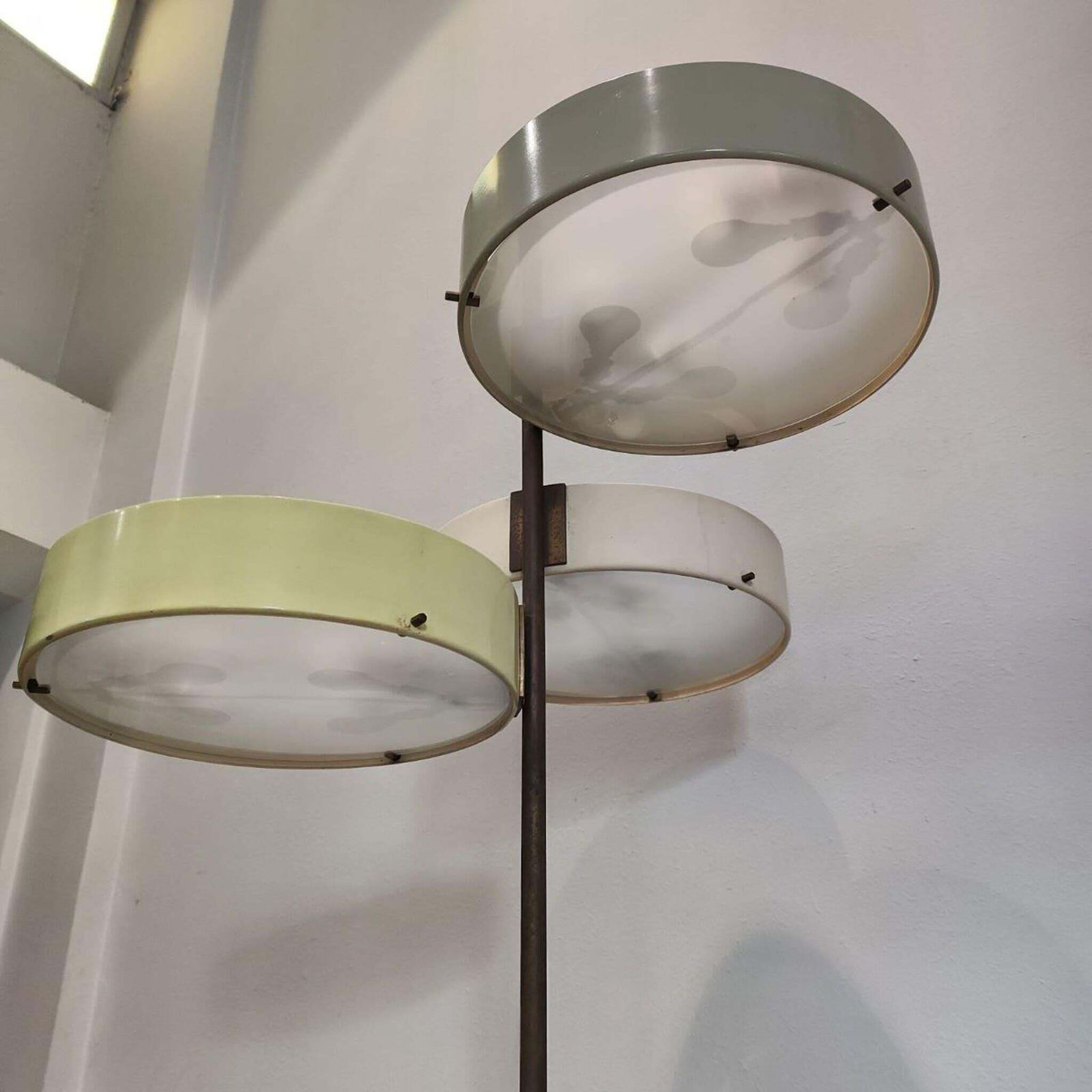 19729.0 Mid Century Modern Brass Floor Lamp By Bruno Gatta For Stilnovo, Italy, 1950s photo