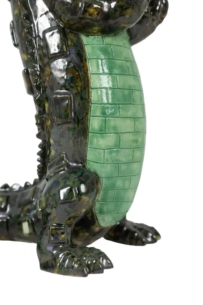 3850.0 Valerie Courtet. Crocodile Carrying Hippos. Contemporary. photo