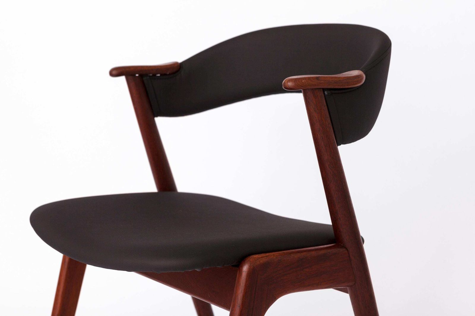 Set Of 6 Danish Teak Dining Chairs By Korup Stolefabrik – 1960s Mid Century Modern Design photo vintage