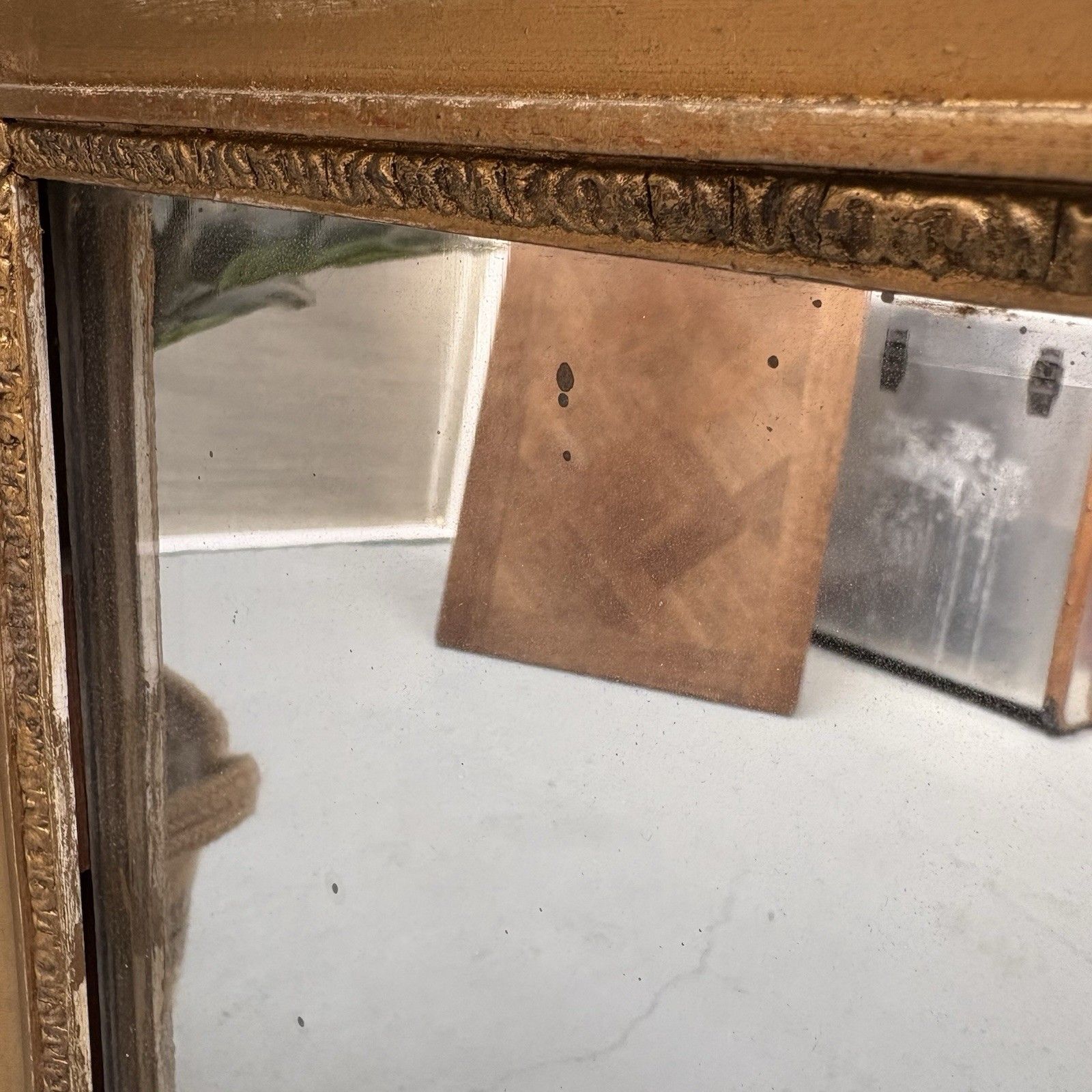 Gilded Wood Trumeau Mirror, Restoration Period Early 19th Century photo vinterior