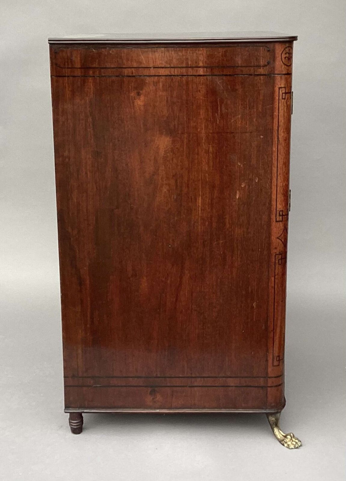 3080.0 Splendid Regency Mahogany Ebony Inlaid Pedestal Cabinet photo