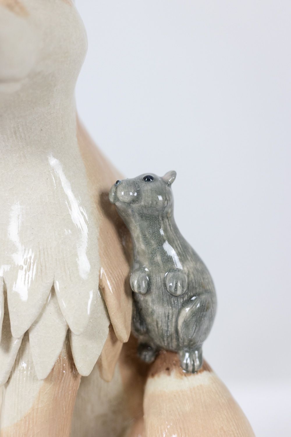 Valérie Courtet. Fennec In Enameled Stoneware. Contemporary Work. photo vintage