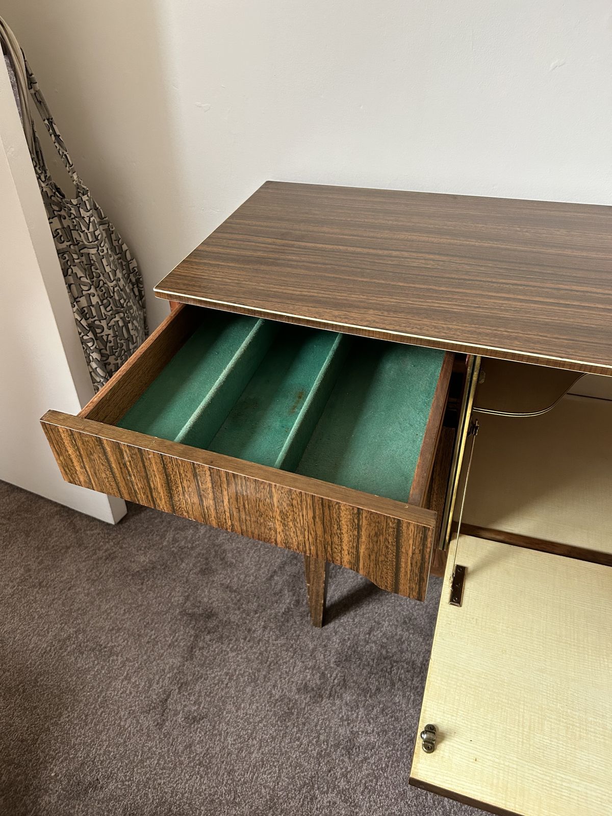 Mid Century English Credenza And Dry Bar By Beautility photo for sale