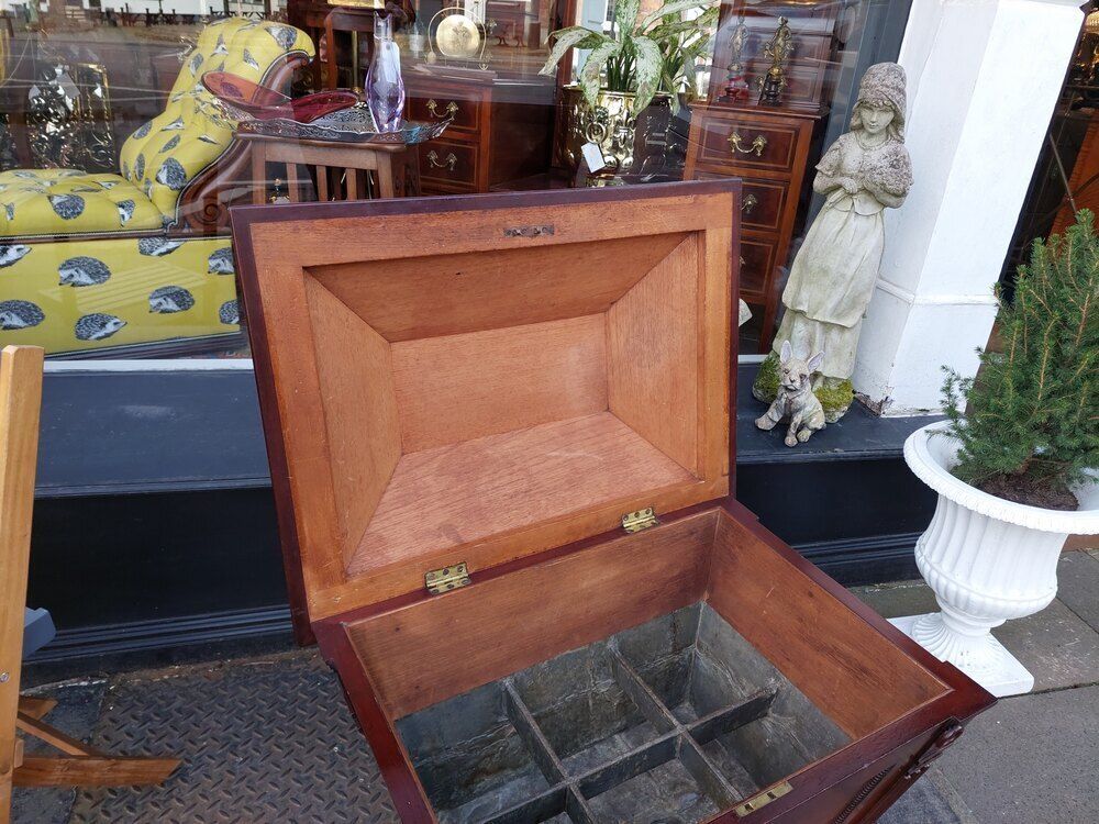 Late Regency Mahogany Sarcophagus Cellarette photo for sale