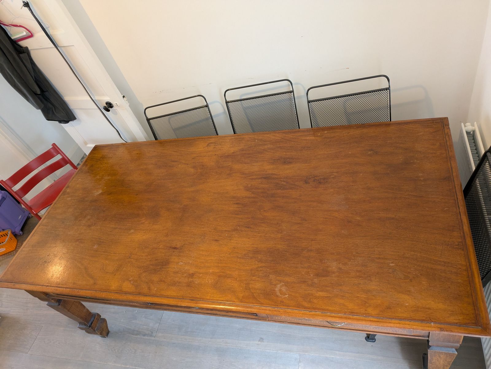 Antique Italian Large Wooden Table photo vintage
