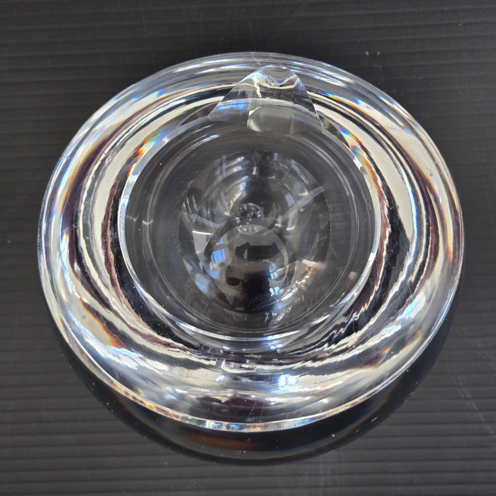 Vintage 1960s Saint Louis Crystal Glass Ashtray & Pestle 60s 1960s Retro photo vinterior